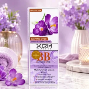 XIANGQIMEI Baby Face Effect 6 in 1 BB Blemish Base Multifunction Cream Lavender / Crocus Extract – SPF 25