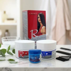 CRUSET Rebonding Cream Kit (Straightens Curly or Frizzy Hair)
