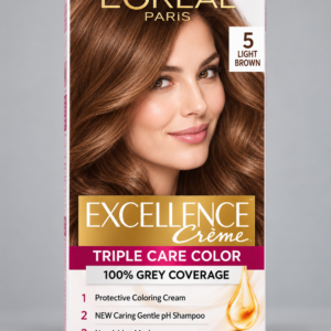 Loreal Paris Excellence Creme Triple Care Hair Color – 5 Light Brown