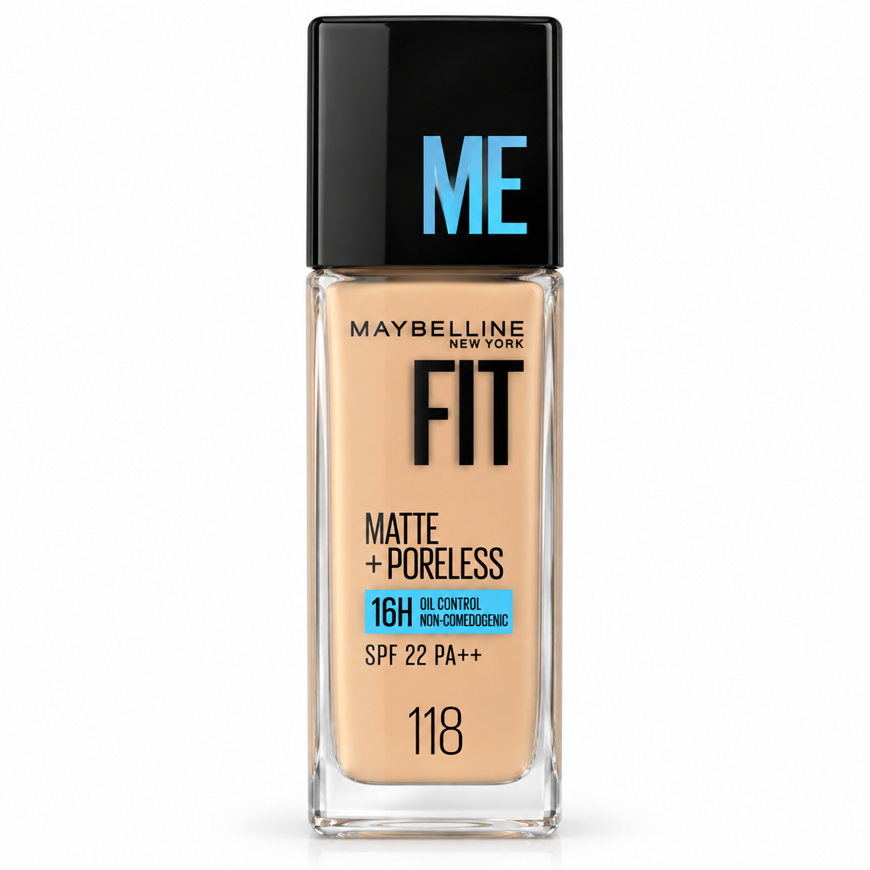 Maybelline Fit Me Matte + Poreless Foundation SPF 22 – Shade 118