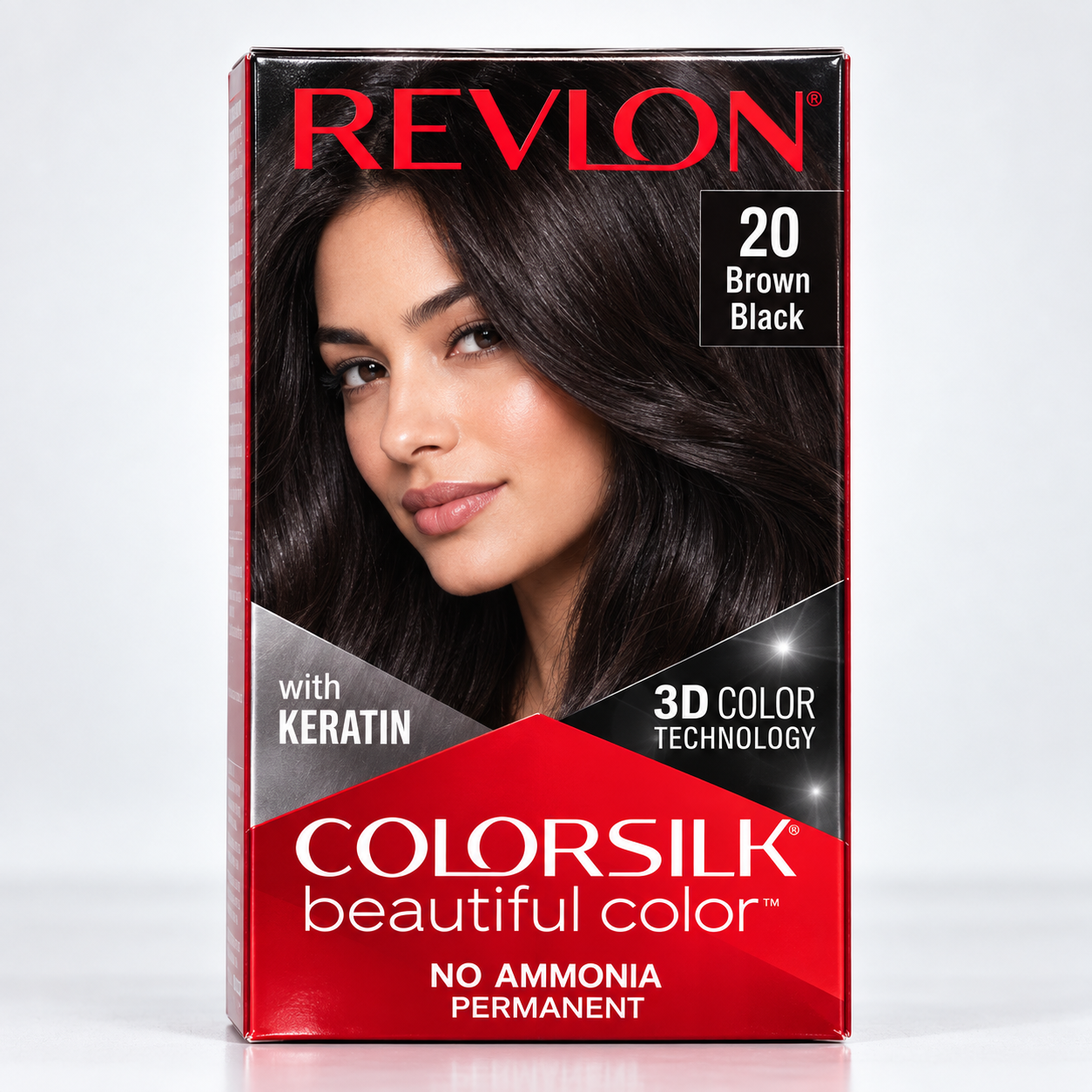 Revlon ColorSilk Beautiful Color Permanent Hair Color – 20 Brown Black