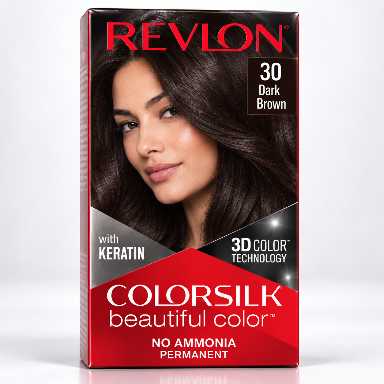 Revlon ColorSilk Beautiful Color Permanent Hair Color – 30 Dark Brown