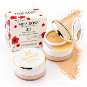Miss Rose 3D Pearl Whitening Compact Powder & Loose Powder